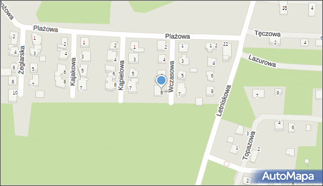 Koronowo, Wczasowa, 8, mapa Koronowo