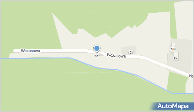 Kowalowa, Wczasowa, 55, mapa Kowalowa