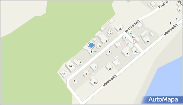 Łazy, Wczasowa, 8, mapa Łazy