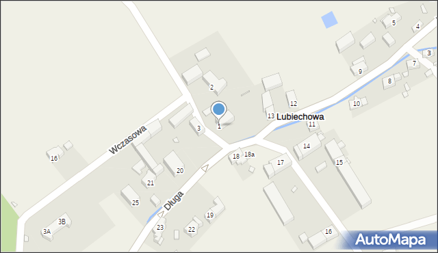 Lubiechowa, Wczasowa, 1, mapa Lubiechowa