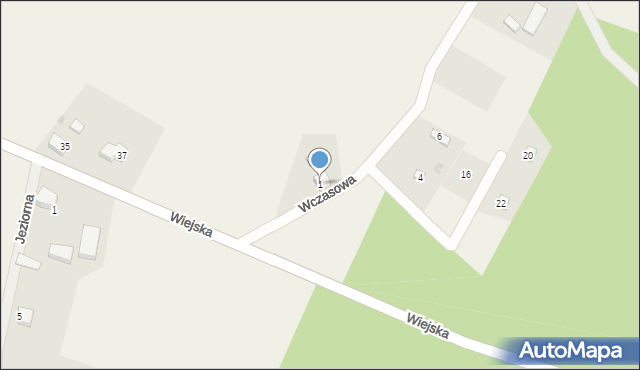 Lubiki, Wczasowa, 1, mapa Lubiki