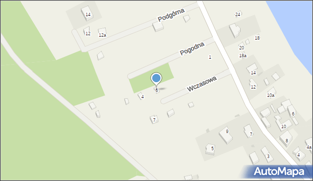 Nadole, Wczasowa, 6, mapa Nadole