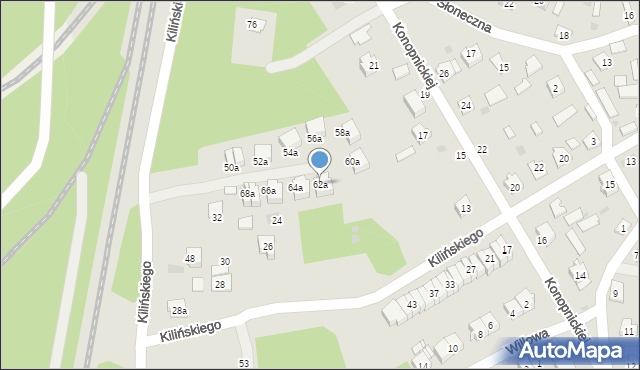 Nowa Dęba, Wczasowa, 62a, mapa Nowa Dęba