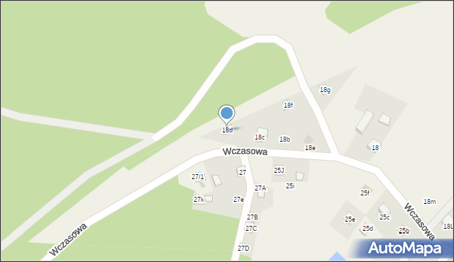 Ocypel, Wczasowa, 18d, mapa Ocypel