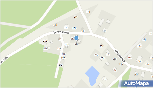 Ocypel, Wczasowa, 25i, mapa Ocypel