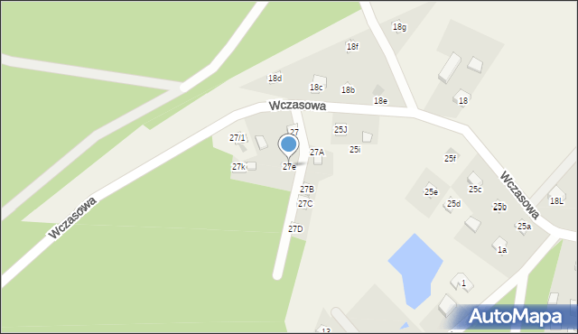 Ocypel, Wczasowa, 27e, mapa Ocypel