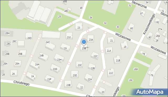 Otwock, Wczasowa, 23B, mapa Otwock