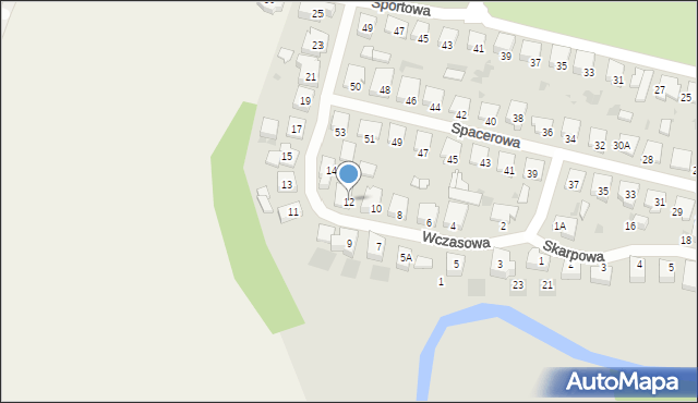 Pruszcz Gdański, Wczasowa, 12, mapa Pruszcz Gdański