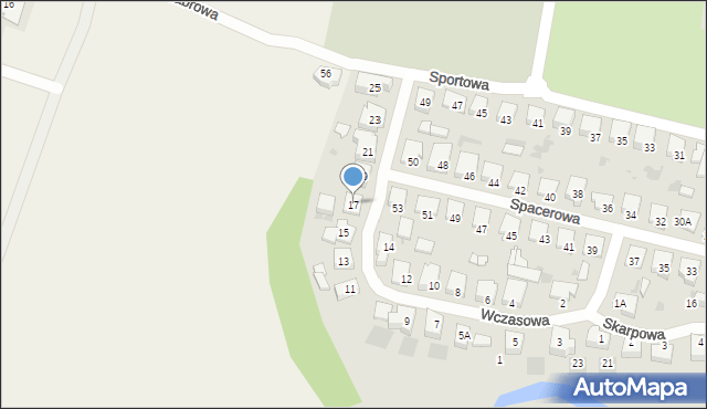 Pruszcz Gdański, Wczasowa, 17, mapa Pruszcz Gdański