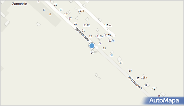 Pstrokonie, Wczasowa, 14, mapa Pstrokonie