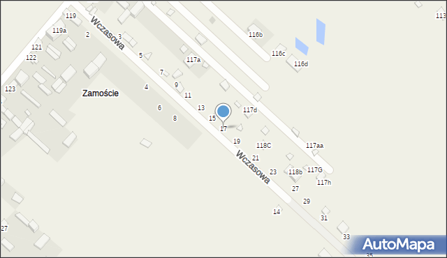 Pstrokonie, Wczasowa, 17, mapa Pstrokonie