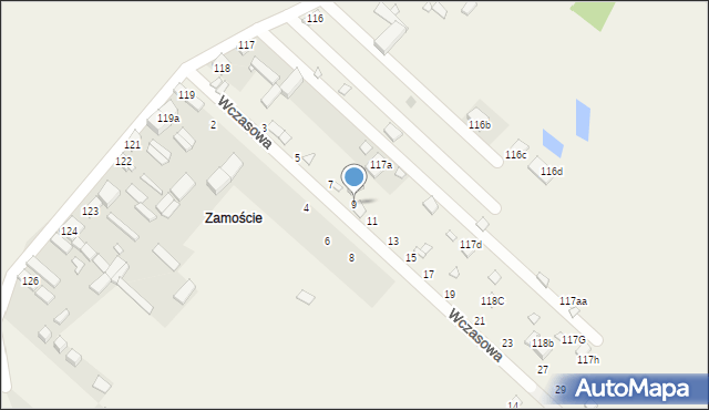 Pstrokonie, Wczasowa, 9, mapa Pstrokonie