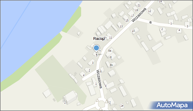 Raciąż, Wczasowa, 5, mapa Raciąż