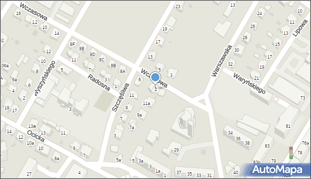 Racibórz, Wczasowa, 2, mapa Racibórz