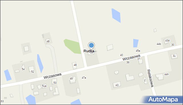 Rudka, Wczasowa, 44, mapa Rudka