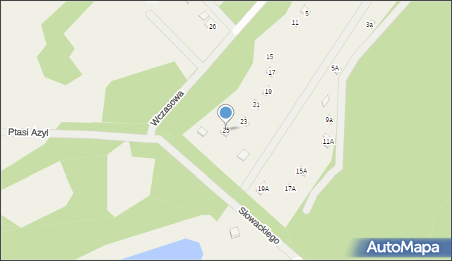 Skrzeszew, Wczasowa, 25, mapa Skrzeszew