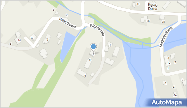 Stara Wieś, Wczasowa, 4, mapa Stara Wieś