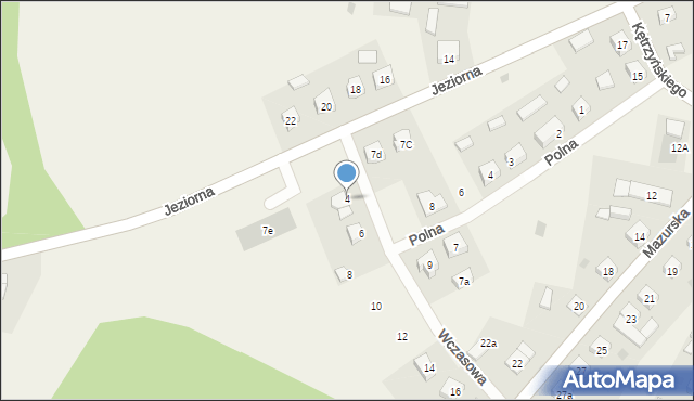 Stare Juchy, Wczasowa, 4, mapa Stare Juchy