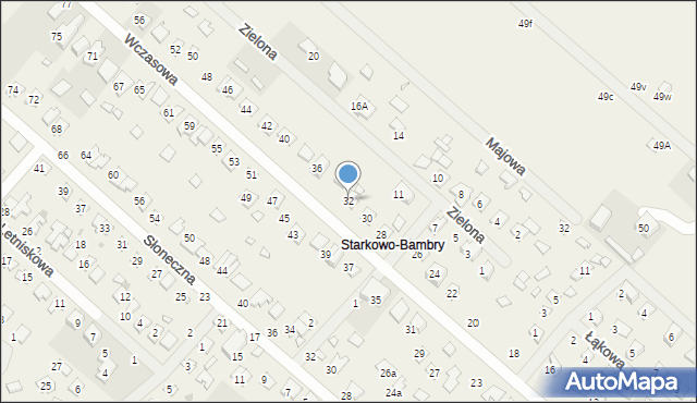 Starkowo, Wczasowa, 32, mapa Starkowo