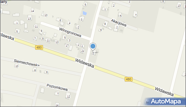 Strumiany, Wczasowa, 2, mapa Strumiany