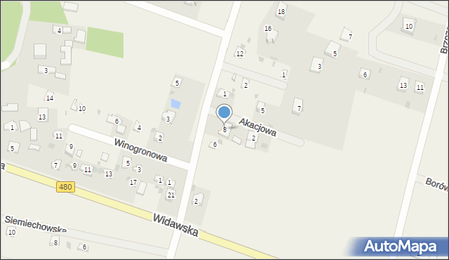 Strumiany, Wczasowa, 8, mapa Strumiany