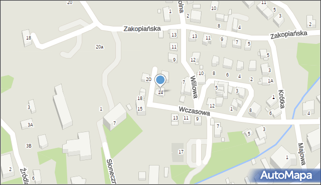 Świeradów-Zdrój, Wczasowa, 14, mapa Świeradów-Zdrój