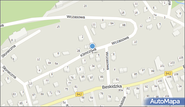 Szczyrk, Wczasowa, 7, mapa Szczyrk