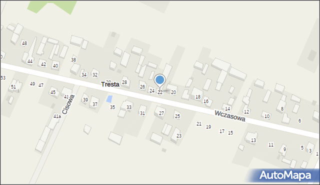 Tresta, Wczasowa, 22, mapa Tresta