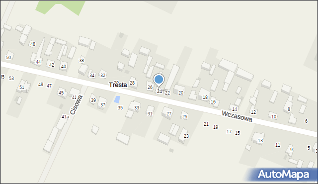 Tresta, Wczasowa, 24, mapa Tresta