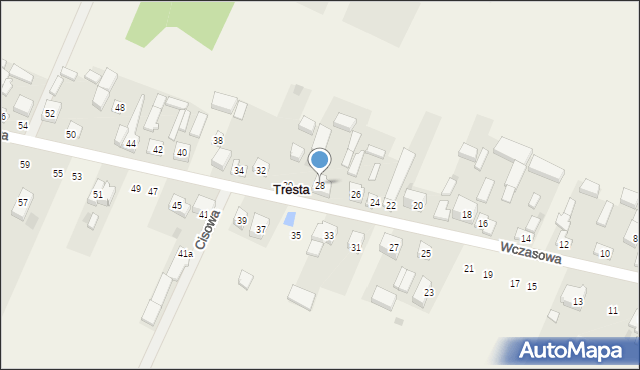 Tresta, Wczasowa, 28, mapa Tresta