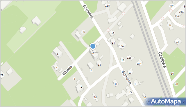 Warszawa, Wczele, 6, mapa Warszawy