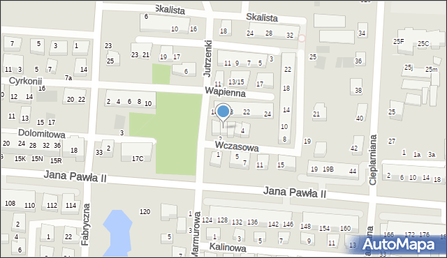 Warszawa, Wczasowa, 2a, mapa Warszawy