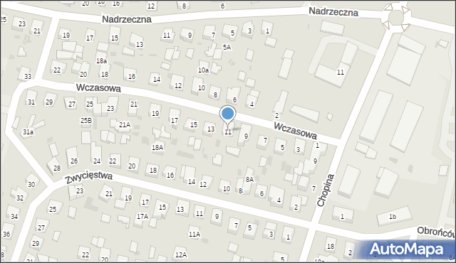 Wejherowo, Wczasowa, 11, mapa Wejherowo