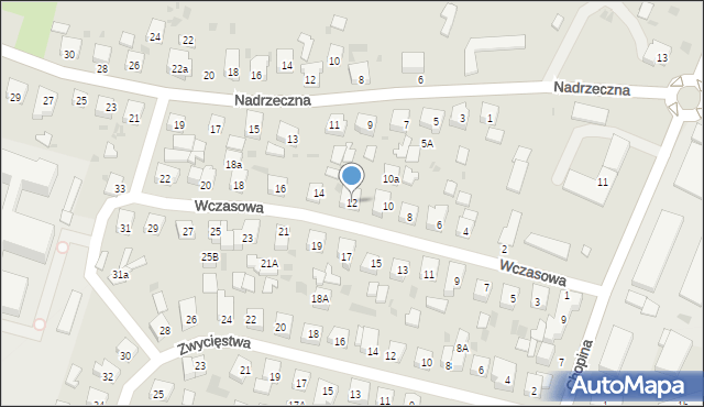 Wejherowo, Wczasowa, 12, mapa Wejherowo