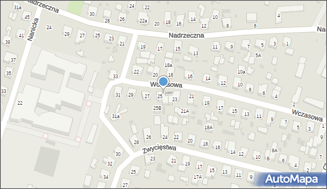 Wejherowo, Wczasowa, 25A, mapa Wejherowo