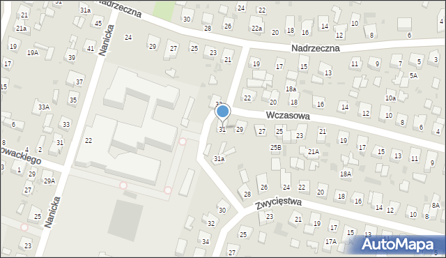 Wejherowo, Wczasowa, 31, mapa Wejherowo