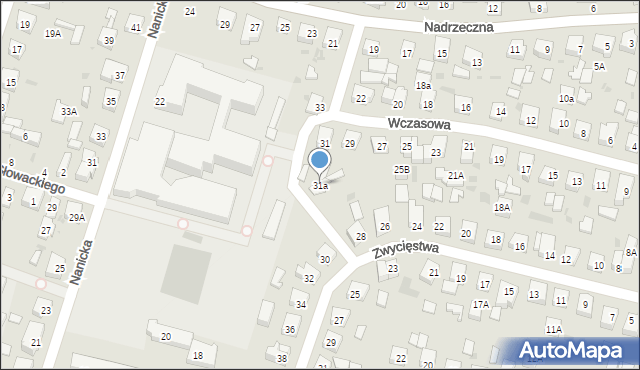 Wejherowo, Wczasowa, 31a, mapa Wejherowo