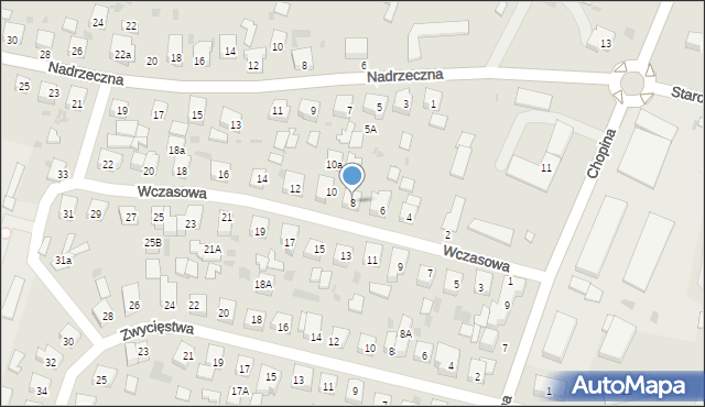 Wejherowo, Wczasowa, 8, mapa Wejherowo