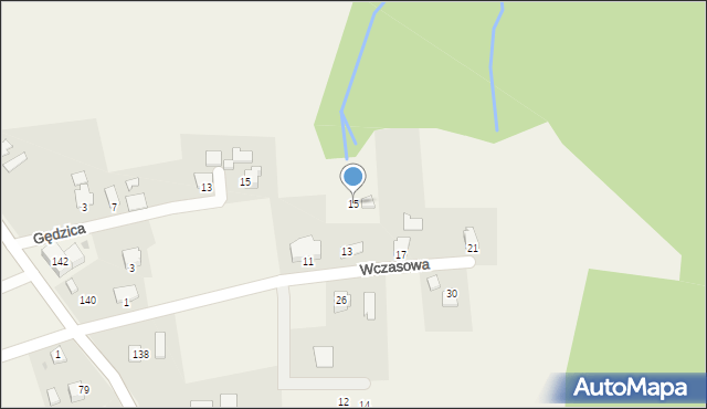 Wiślica, Wczasowa, 15, mapa Wiślica