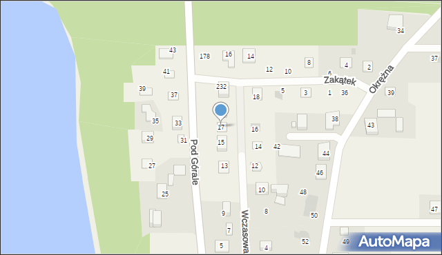 Zbiczno, Wczasowa, 17, mapa Zbiczno