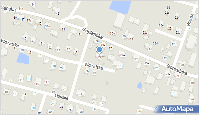 Gdańsk, Wdzydzka, 19, mapa Gdańska