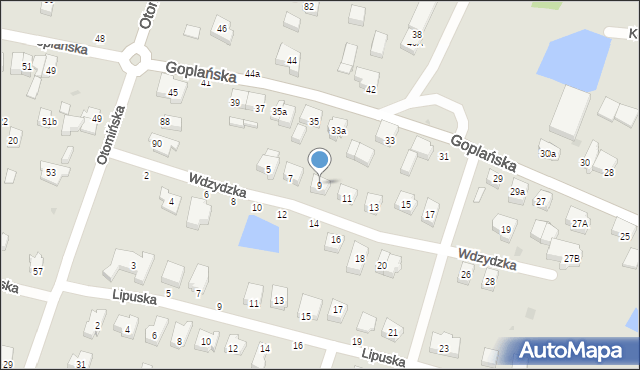 Gdańsk, Wdzydzka, 9, mapa Gdańska