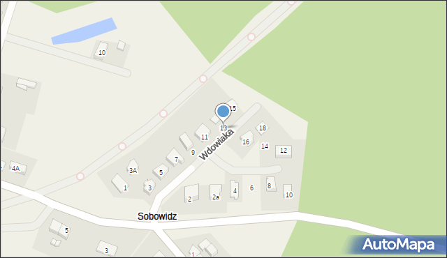 Sobowidz, Wdowiaka Józefa, ks., 13, mapa Sobowidz
