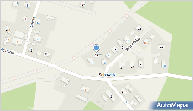 Sobowidz, Wdowiaka Józefa, ks., 3A, mapa Sobowidz