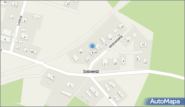 Sobowidz, Wdowiaka Józefa, ks., 5, mapa Sobowidz