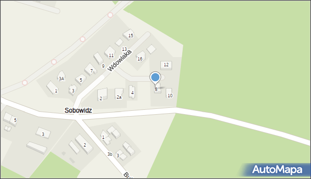 Sobowidz, Wdowiaka Józefa, ks., 8, mapa Sobowidz