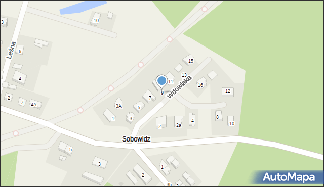 Sobowidz, Wdowiaka Józefa, ks., 9, mapa Sobowidz