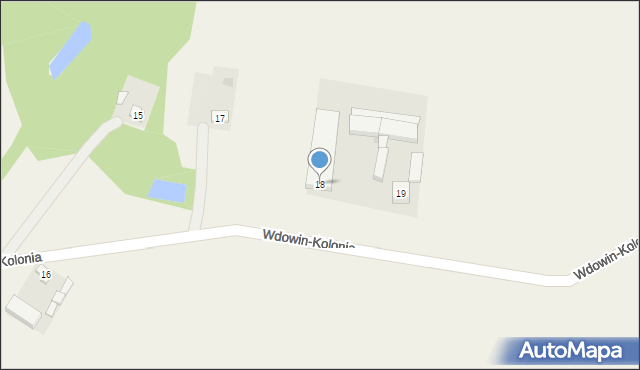 Wdowin-Kolonia, Wdowin-Kolonia, 18, mapa Wdowin-Kolonia
