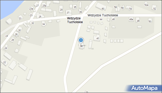 Wdzydze Tucholskie, Wdzydze Tucholskie, 38, mapa Wdzydze Tucholskie