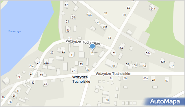 Wdzydze Tucholskie, Wdzydze Tucholskie, 41, mapa Wdzydze Tucholskie